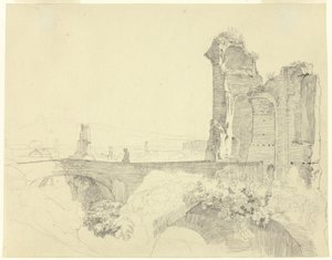 橋と廃墟の塔 作： Johann Christoph Erhard