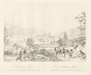 タウエルン近くのラートシュタット 作： Johann Christoph Erhard and Johann Adam Klein after Carl Ludwig Friedrich Viehbeck