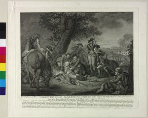1757年、プラハの戦いでのクルト・クリストフ・フォン・シュヴェリーン侯爵の死 作： Johann Christoph Frisch