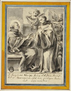 フランスのアンリ王とクレールヴォーの聖ベルナール 作： Johann Christoph Lischka