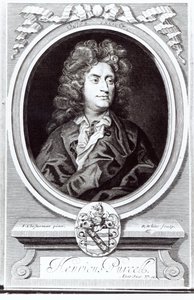 ヘンリーパーセルの肖像画（1659-95）、R。ホワイト、1695によって刻まれた英語の作曲家 作： Johann Closterman