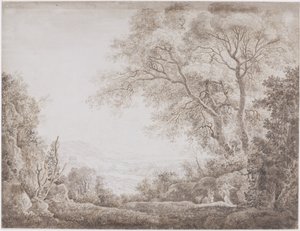 イタリアの風景 作： Johann Conrad Steiner (possibly)