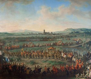 1764年3月29日、皇帝フランツ1世シュテファンとその息子ヨーゼフ（2世）のフランクフルト入城。