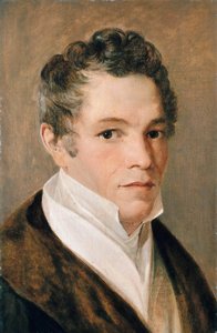 カール・フリードリッヒ・シンケルの肖像、1781～1841年、1820年頃。 作： Johann Eduard Wolff