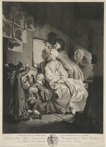 絵画の起源、またはファッショナブルな肖像画。パブ。 1767 作： Johann Eleazar Schenau