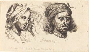 若い女と老女と長髪の男 作： Johann Eleazar Schenau