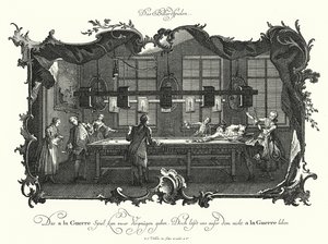 The Game of Billiards（彫刻 作： Johann Esaias Nilson