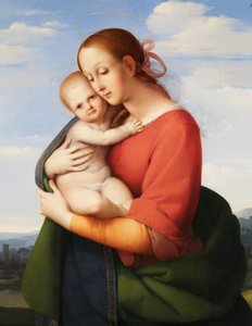 マドンナと子供 作： Johann Evangelist Scheffer von Leonhardshoff