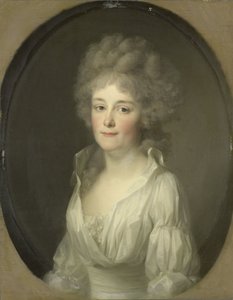 サロモン・レンドルプの妻ヨハンナ・フェルディナンダ・ヴァン・コレンの肖像 作： Johann Friedrich August Tischbein