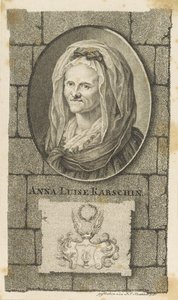 アンナルイザカルシュの肖像1722-1791、1796。 作： Johann Friedrich Krethlow