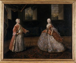 1760年、ザクセゴータアルテンブルク公爵とルイーズドロシー公爵夫人のフリードリヒ3世の肖像 作： Johann Friedrich Loeber