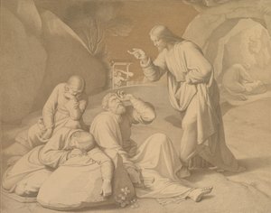 ゲッセマネの園のキリスト、1848年。 作： Johann Friedrich Overbeck