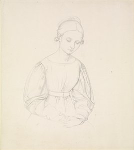 アーティストの妻、ニーナの肖像、c1830 作： Johann Friedrich Overbeck