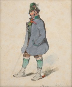 ベルヒテスガドナーの衣装を着た農夫 作： Johann Friedrich Treml