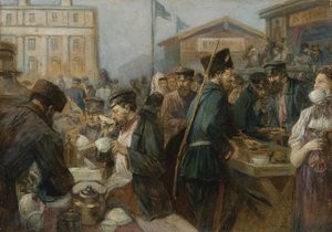 サンクトペテルブルクでの食事 作： Johann Georg Christian Urlaub