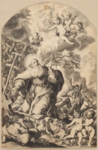 聖アントニウスの誘惑 作： Johann Georg Glückher