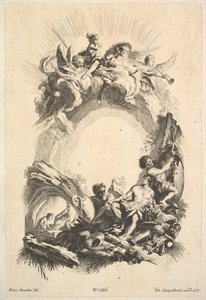ヴォルカンの鍛冶屋（カルトゥーシュの書より） 18世紀半ば 作： Johann Georg Hertel
