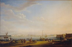ピーターズバーグ地区からの宮殿広場と夏の庭園の眺めc。 1800 作： Johann Georg Mayr