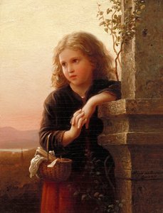 農民の少女、1875 作： Johann Georg Meyer von Bremen