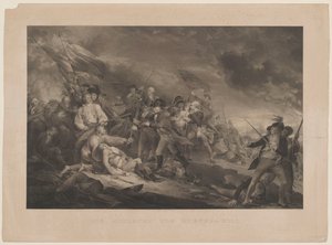 バンカーズヒルの戦い。 J.トランブルp。 作： Johann Georg Nordheim