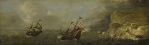 シースケープ（オークパネルのオイル） 作： Johann Georg Stuhr