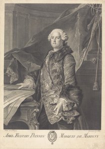 マリニー侯爵アベル・フランソワ・ポアソン 作： Johann Georg Wille after Louis Tocqué