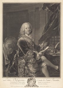 サン・フロランタン伯ルイ・ペリポー 作： Johann Georg Wille after Louis Tocqué