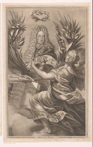 君主、おそらく神聖ローマ皇帝カール 6 世の肖像 作： Johann Georg Wolffgang