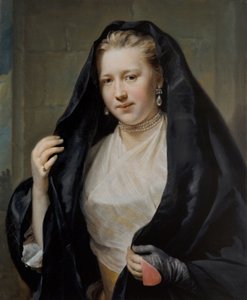 エレガントな女性の肖像 作： Johann Georg Ziesenis