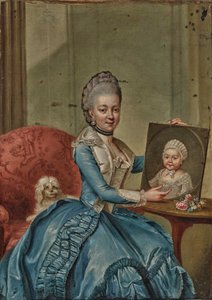ヘッセン ダルムシュタットのフリーデリケ キャロライン ルイーズ (1752 年 - 1782 年)、メクレンブルク シュトレーリッツ公爵夫人。 作： Johann Georg Ziesenis the Younger