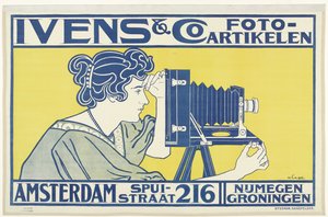 Ivens & Co と Guy de Coral & Co の広告ポスター Ivens & Co. 写真記事。 Amsterdam Spuistraat 216 Nijmegen, Groningen (オブジェクトのタイトル) 作： Johann Georg van Caspel