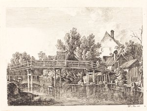 小さなイザール歩道橋 作： Johann Georg von Dillis