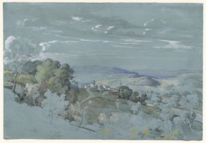 ペルージャ近郊のウンブリアの丘（18301832）。 作： Johann Georg von Dillis