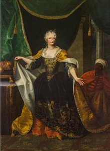神聖ローマ皇帝シャルル6世（1685-1740）の妻、ブルンスウィック＝ヴォルフェンビュッテル家のエリザベート・クリスティーネ（1691-1750）の肖像画 作： ヨハン・ゴットフリート・アウアーバッハ