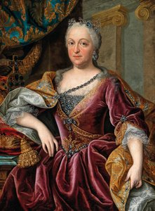 神聖ローマ帝国の女帝、マリア・アマリア・オブ・オーストリア（1701-1756）の肖像。 作： Johann Gottfried Auerbach