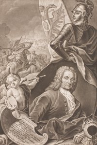 Georg Philipp Rugendas 1666-1742の肖像、c。 1745年。 作： Johann Gottfried Haid