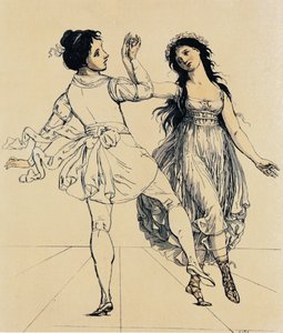 踊るカップルマリアとサルヴァトーレビガニ、1797年頃