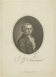 作曲家ヨハン・ゴットリープ・ナウマン1741-1801の肖像、c。 1800。 作： Johann Gottfried Scheffner