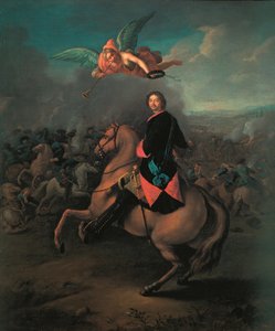 1710年代のポルタヴァの戦いにおけるピーター1世 作： Johann Gottfried Tannauer