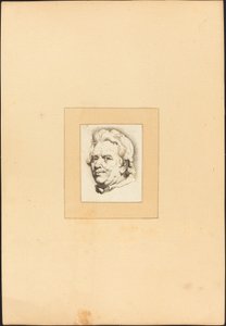 男の頭 作： Johann Gottlieb Prestel after Anton Joseph Prenner