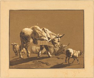 ロバ 作： Johann Gottlieb Prestel after Joseph Wagner
