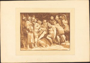 瀕死のエパミノンダス 作： Johann Gottlieb Prestel after Polidoro da Caravaggio