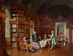 図書館の風景 19世紀後半 油彩・パネル