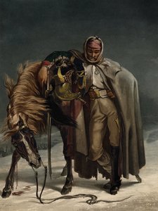 1812年頃のロシア作戦におけるスイス警備隊の竜騎兵 作： Johann Heinrich Bleuler