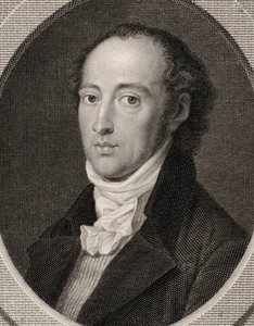 作曲家ヨハン・アントン・アンドレの肖像1775-1842、1800。