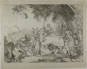キューピッドのオークション 作： Johann Heinrich Ramberg