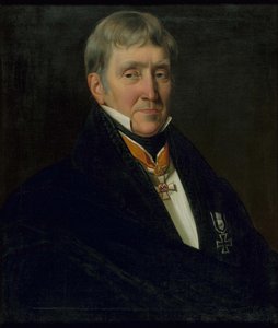 Franz Gerhard Wegeler 1765-1848、1839 の肖像。 作： Johann Heinrich Richter