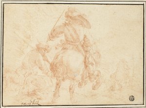 馬に乗った兵士 作： Johann Heinrich Roos