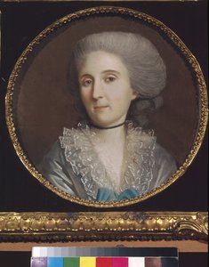ナタリア・V・サルティコワ王女の肖像 (1737-1812) - ヨハン・ハインリッヒ・シュミット (1749-1829) 作、紙にパステル (27.5x27.5 cm) 作： Johann Heinrich Schmidt