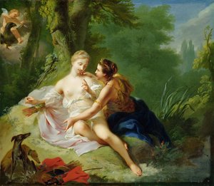 ダイアナがカリストを誘惑することを装った木星、1756年頃 作： Johann Heinrich Tischbein